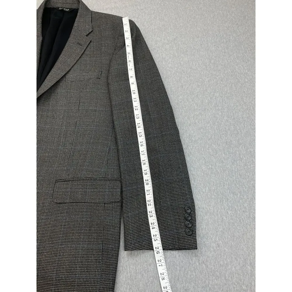 Jos A Bank Blazer Mens 43L‎ 100% Wool Houndstooth 2 Button Single Breasted
